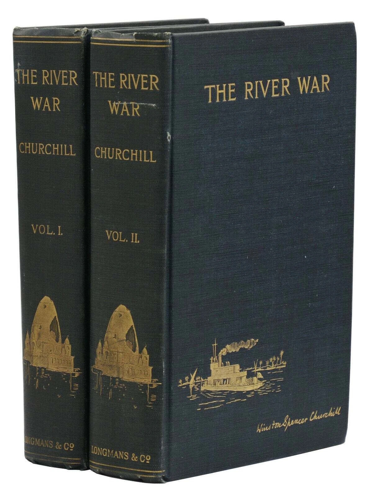 První dvousvazkové nezkrácené vydání The River War, dnes sběratelská rarita v ceně zhruba od 170 000,-
